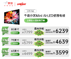 Pro系列壁画电视换新至高立减20%k8凯发网站政府补贴限时领！康佳G9(图4)